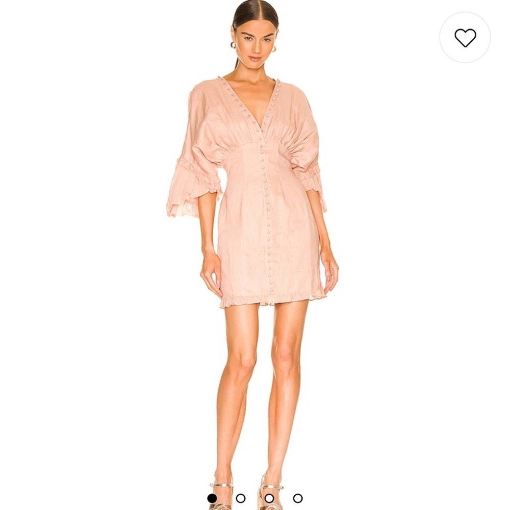 (Flawed) NWT Joslin Studio Taylor Linen Ramie Mini Dress in Rose US Size 4